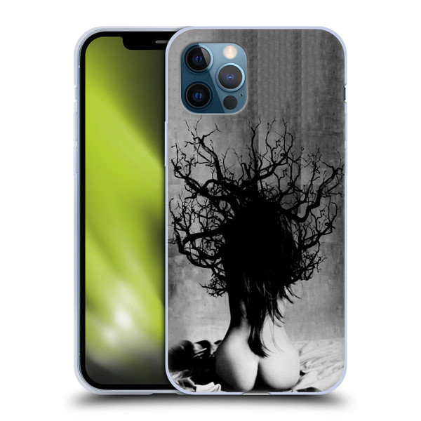 LouiJoverArt Black And White She Oak Soft Gel Case for Apple iPhone 12 / iPhone 12 Pro
