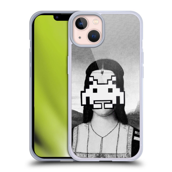 LouiJoverArt Black And White Renaissance Invaders Soft Gel Case for Apple iPhone 13