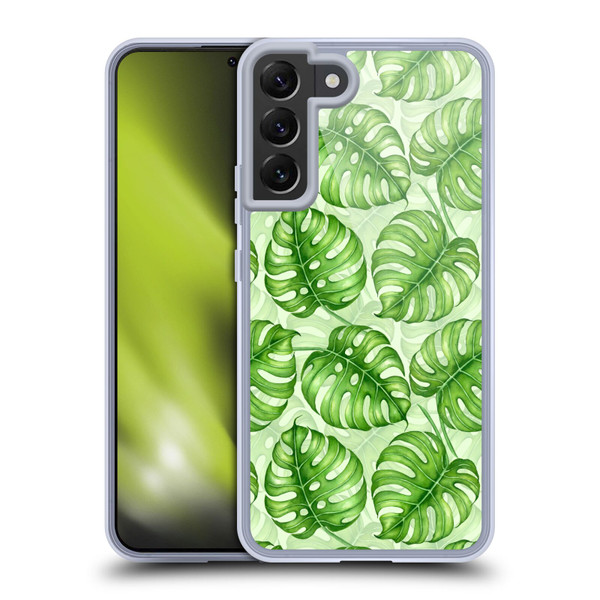 Katerina Kirilova Fruits & Foliage Patterns Monstera Soft Gel Case for Samsung Galaxy S22+ 5G