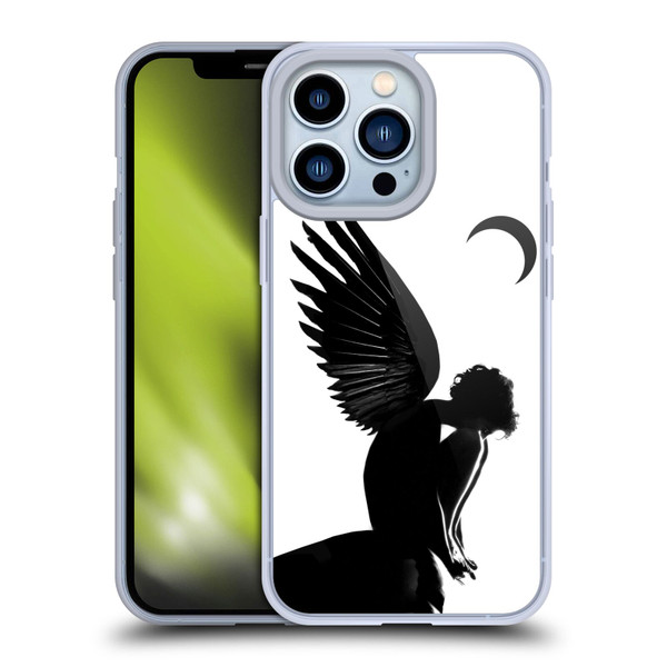LouiJoverArt Black And White Angel Soft Gel Case for Apple iPhone 13 Pro