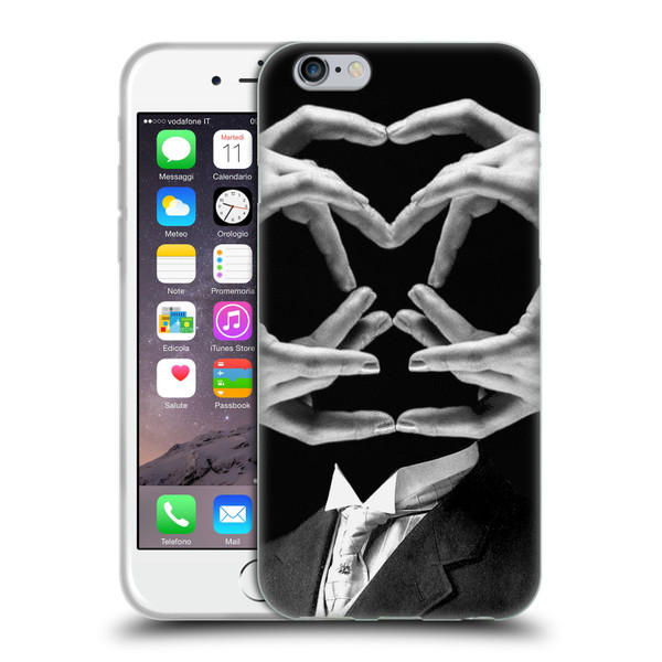 LouiJoverArt Black And White Mr Handy Man Soft Gel Case for Apple iPhone 6 / iPhone 6s