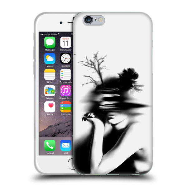 LouiJoverArt Black And White The Mystery Of Never Soft Gel Case for Apple iPhone 6 / iPhone 6s