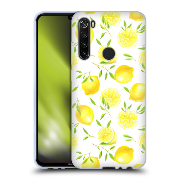 Katerina Kirilova Fruits & Foliage Patterns Lemons Soft Gel Case for Xiaomi Redmi Note 8T