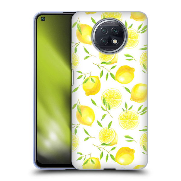 Katerina Kirilova Fruits & Foliage Patterns Lemons Soft Gel Case for Xiaomi Redmi Note 9T 5G