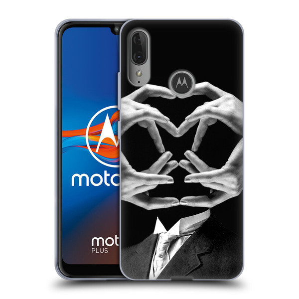 LouiJoverArt Black And White Mr Handy Man Soft Gel Case for Motorola Moto E6 Plus