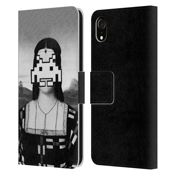 LouiJoverArt Black And White Renaissance Invaders Leather Book Wallet Case Cover For Apple iPhone XR