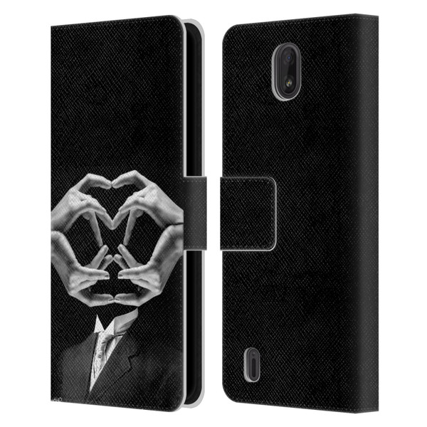 LouiJoverArt Black And White Mr Handy Man Leather Book Wallet Case Cover For Nokia C01 Plus/C1 2nd Edition