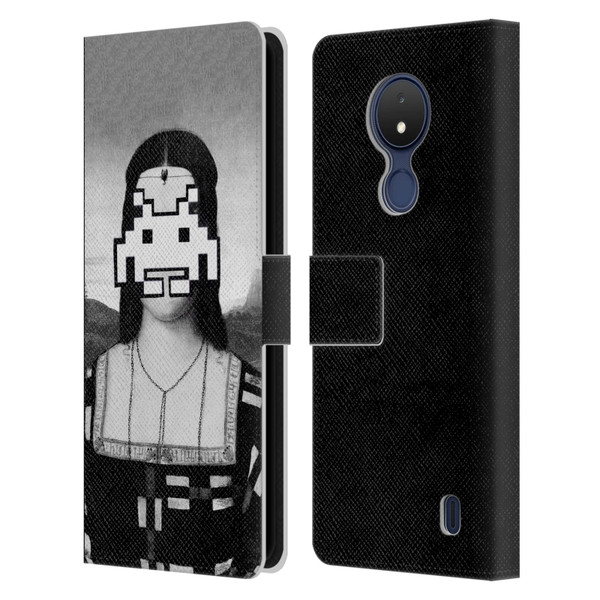 LouiJoverArt Black And White Renaissance Invaders Leather Book Wallet Case Cover For Nokia C21