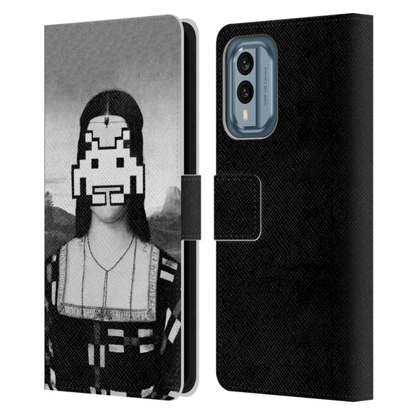 LouiJoverArt Black And White Renaissance Invaders Leather Book Wallet Case Cover For Nokia X30