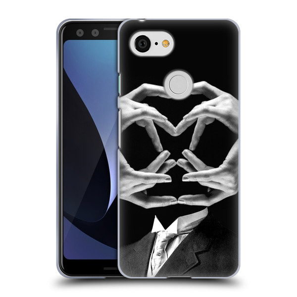 LouiJoverArt Black And White Mr Handy Man Soft Gel Case for Google Pixel 3
