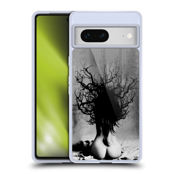 LouiJoverArt Black And White She Oak Soft Gel Case for Google Pixel 7