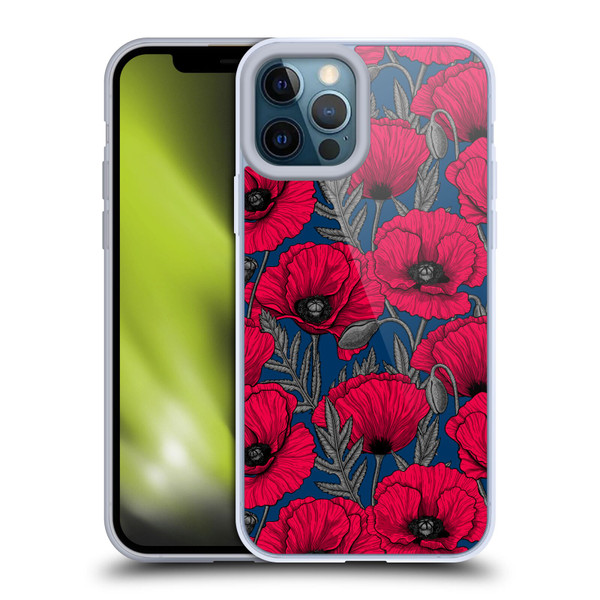 Katerina Kirilova Floral Patterns Night Poppy Garden Soft Gel Case for Apple iPhone 12 Pro Max