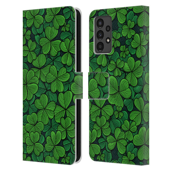 Katerina Kirilova Fruits & Foliage Patterns Clovers Leather Book Wallet Case Cover For Samsung Galaxy A13 (2022)