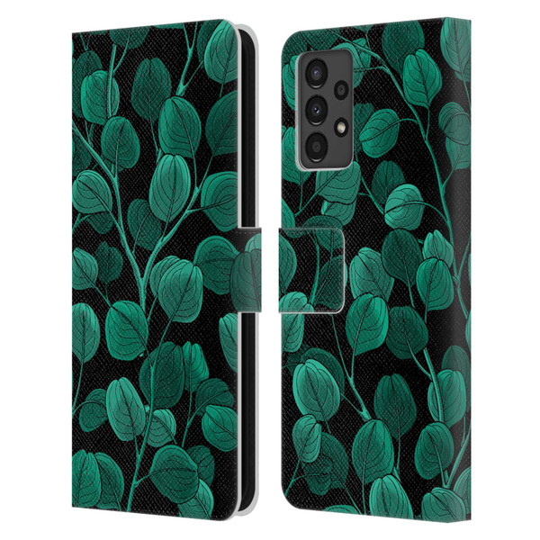 Katerina Kirilova Fruits & Foliage Patterns Eucalyptus Silver Dollar Leather Book Wallet Case Cover For Samsung Galaxy A13 (2022)