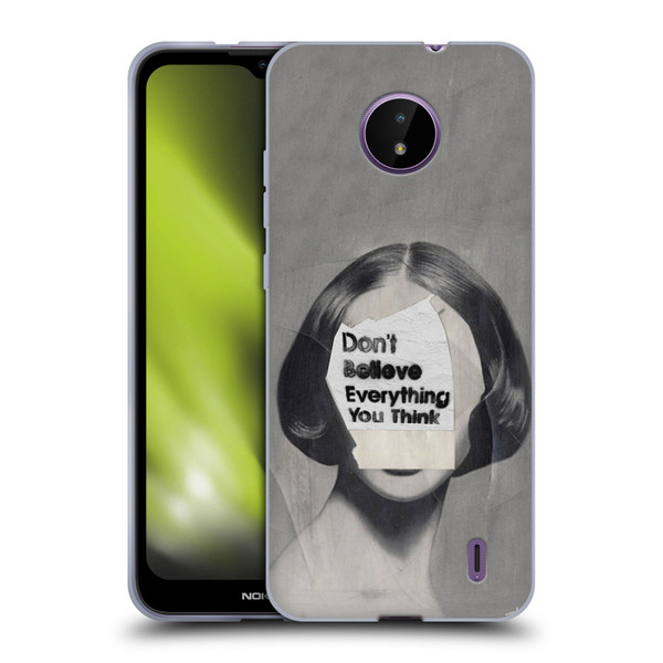 LouiJoverArt Black And White Think Soft Gel Case for Nokia C10 / C20