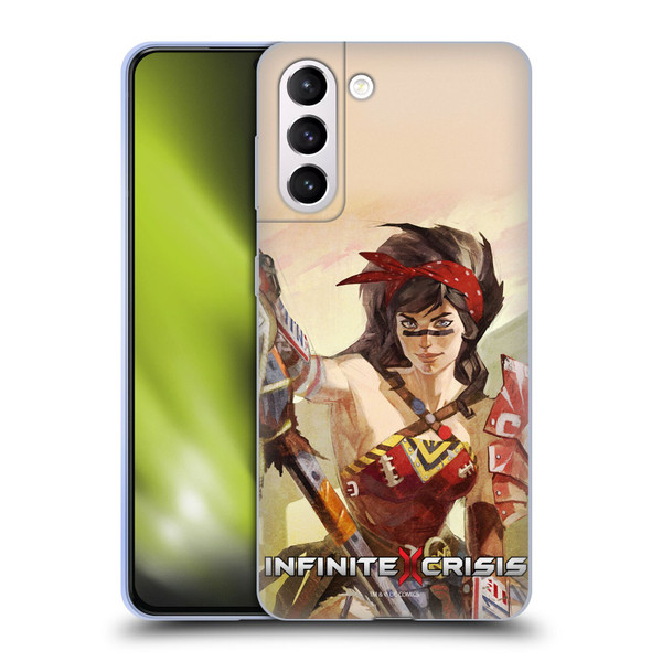 Infinite Crisis Characters Atomic Wonder Woman Soft Gel Case for Samsung Galaxy S21+ 5G
