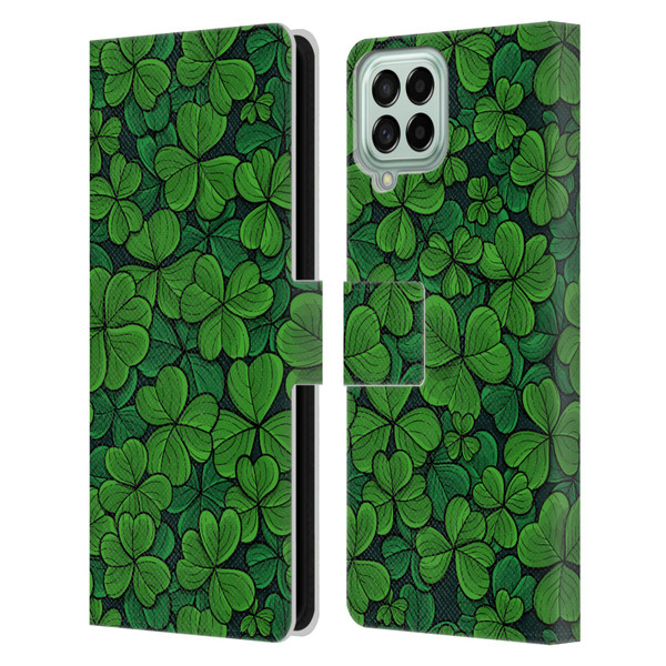 Katerina Kirilova Fruits & Foliage Patterns Clovers Leather Book Wallet Case Cover For Samsung Galaxy M53 (2022)