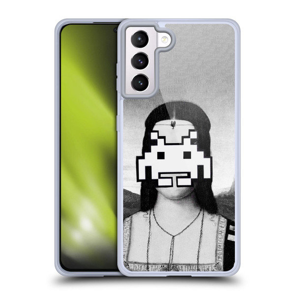 LouiJoverArt Black And White Renaissance Invaders Soft Gel Case for Samsung Galaxy S21+ 5G