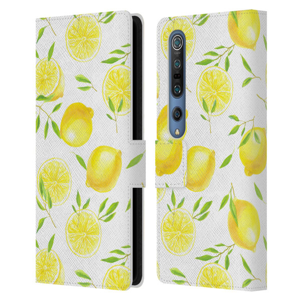 Katerina Kirilova Fruits & Foliage Patterns Lemons Leather Book Wallet Case Cover For Xiaomi Mi 10 5G / Mi 10 Pro 5G