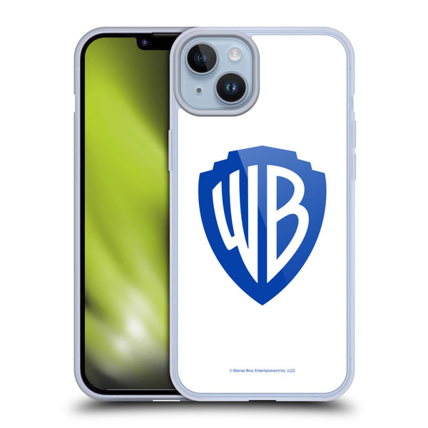 Warner Bros. Shield Logo White Soft Gel Case for Apple iPhone 14 Plus