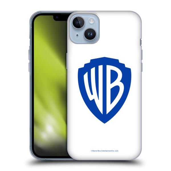 Warner Bros. Shield Logo White Soft Gel Case for Apple iPhone 14 Plus