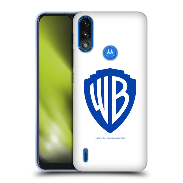 Warner Bros. Shield Logo White Soft Gel Case for Motorola Moto E7 Power / Moto E7i Power