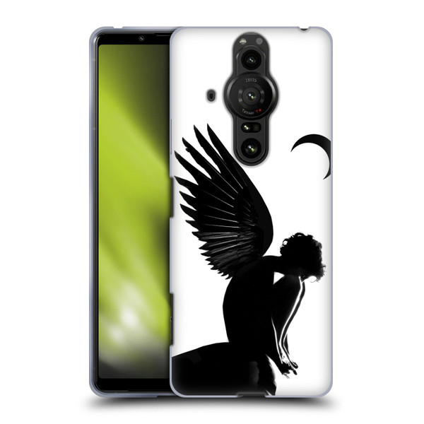 LouiJoverArt Black And White Angel Soft Gel Case for Sony Xperia Pro-I