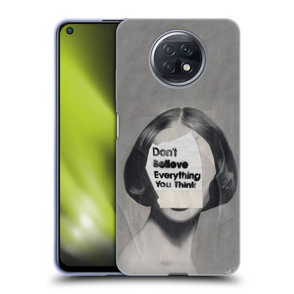 LouiJoverArt Black And White Think Soft Gel Case for Xiaomi Redmi Note 9T 5G