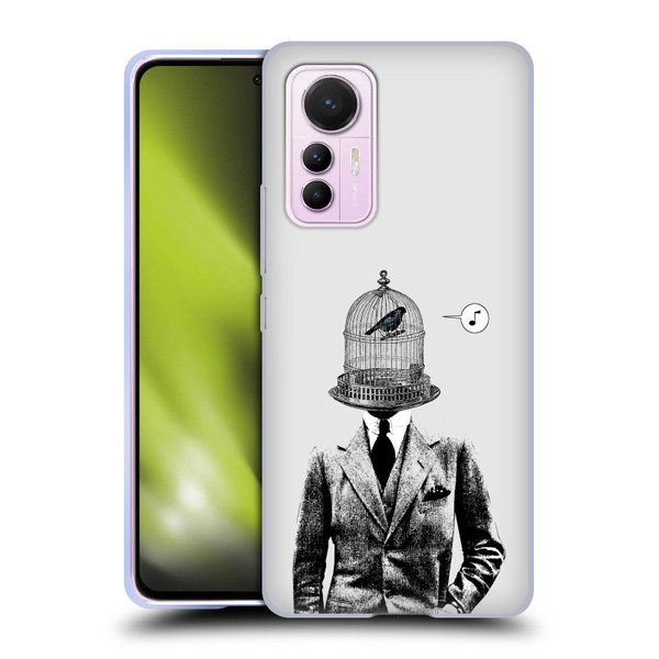 LouiJoverArt Black And White Plumage Soft Gel Case for Xiaomi 12 Lite