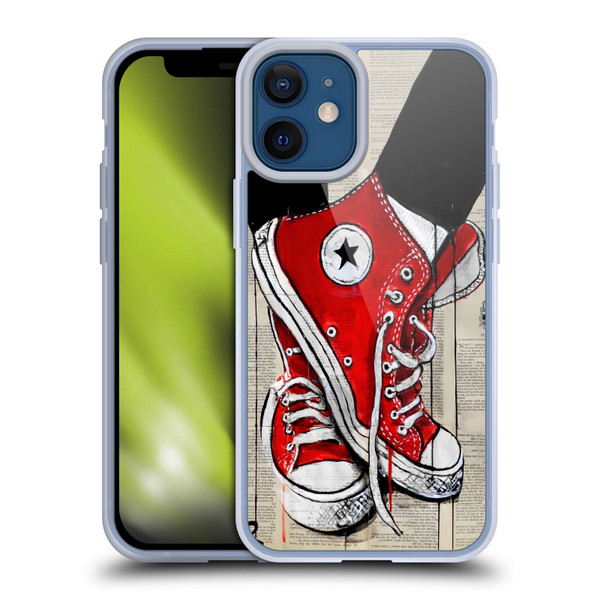 LouiJoverArt Red Ink Shoes Soft Gel Case for Apple iPhone 12 Mini