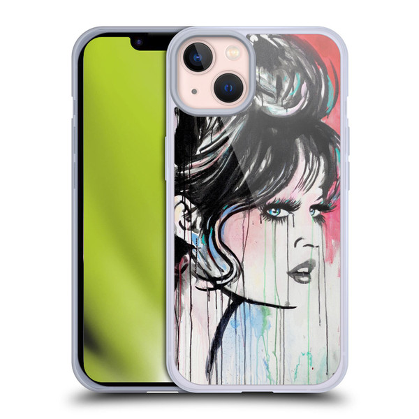 LouiJoverArt Red Ink God Created Woman Soft Gel Case for Apple iPhone 13