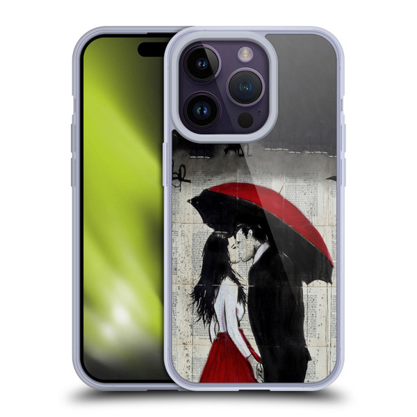 LouiJoverArt Red Ink A New Kiss Soft Gel Case for Apple iPhone 14 Pro