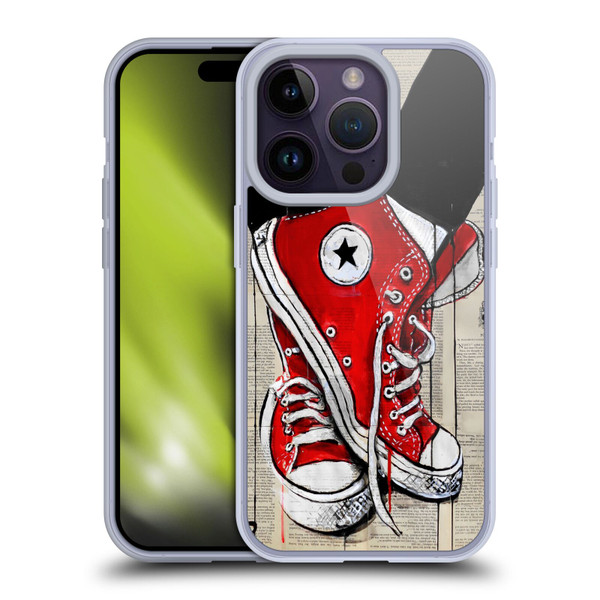LouiJoverArt Red Ink Shoes Soft Gel Case for Apple iPhone 14 Pro