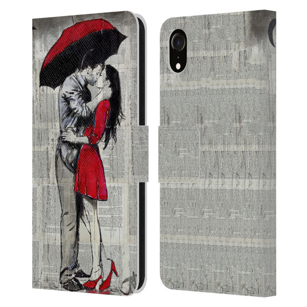 LouiJoverArt Red Ink A New Kiss 2 Leather Book Wallet Case Cover For Apple iPhone XR