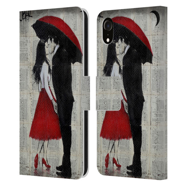 LouiJoverArt Red Ink A New Kiss Leather Book Wallet Case Cover For Apple iPhone XR