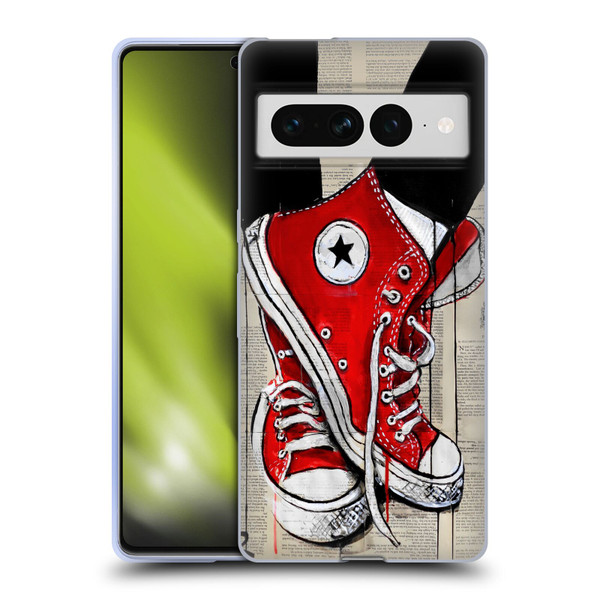 LouiJoverArt Red Ink Shoes Soft Gel Case for Google Pixel 7 Pro