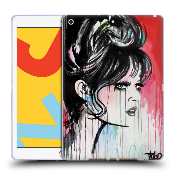 LouiJoverArt Red Ink God Created Woman Soft Gel Case for Apple iPad 10.2 2019/2020/2021