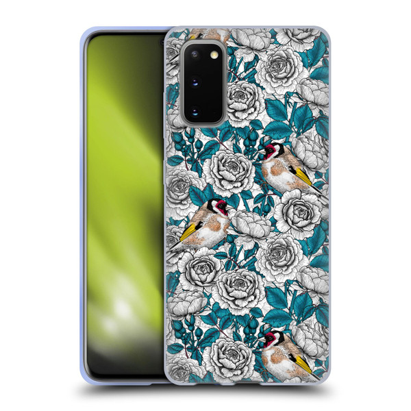 Katerina Kirilova Floral Patterns White Rose & Birds Soft Gel Case for Samsung Galaxy S20 / S20 5G