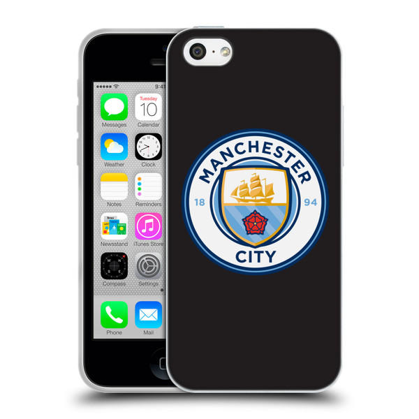 Manchester City Man City FC Badge Black Full Colour Soft Gel Case for Apple iPhone 5c