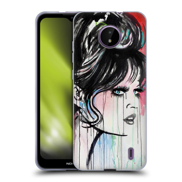 LouiJoverArt Red Ink God Created Woman Soft Gel Case for Nokia C10 / C20