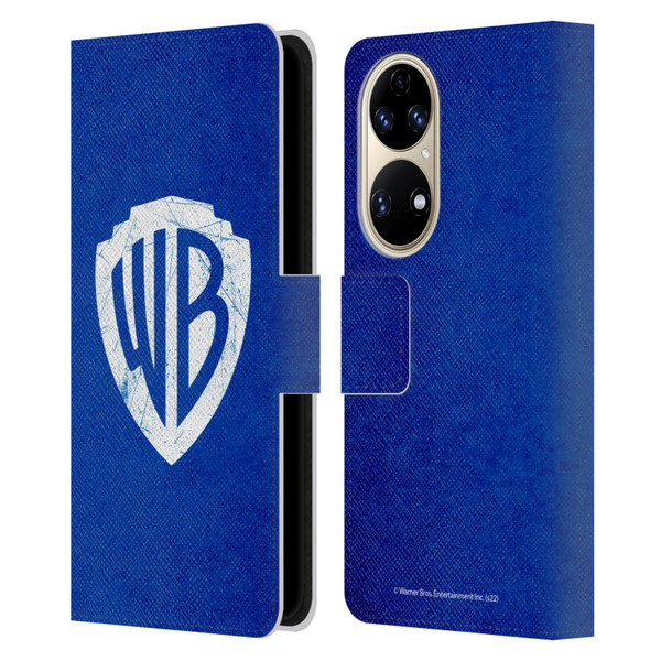 Warner Bros. Shield Logo Distressed Leather Book Wallet Case Cover For Huawei P50