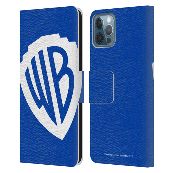 Warner Bros. Shield Logo Oversized Leather Book Wallet Case Cover For Apple iPhone 12 / iPhone 12 Pro