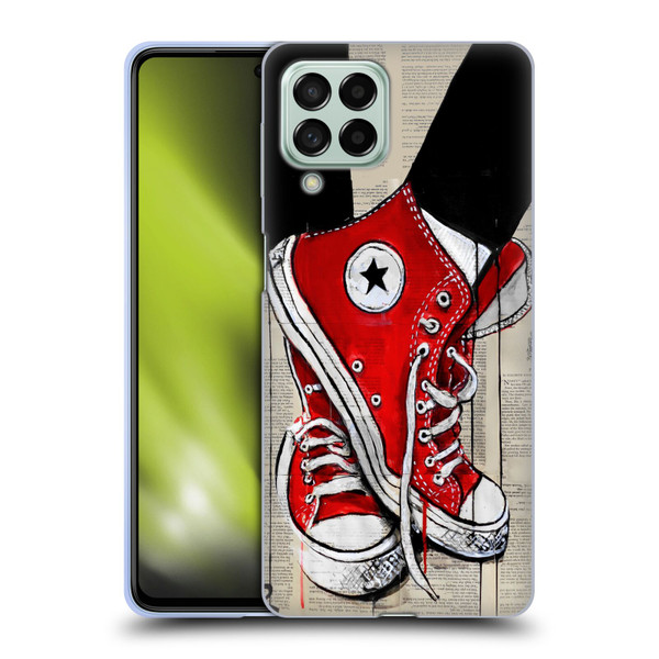 LouiJoverArt Red Ink Shoes Soft Gel Case for Samsung Galaxy M53 (2022)