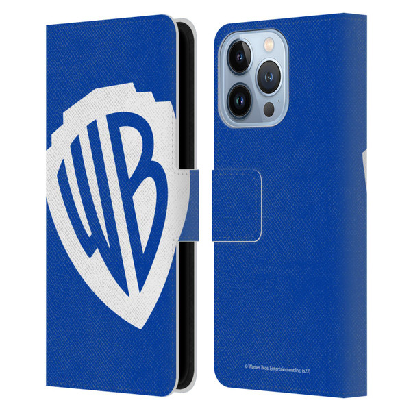 Warner Bros. Shield Logo Oversized Leather Book Wallet Case Cover For Apple iPhone 13 Pro
