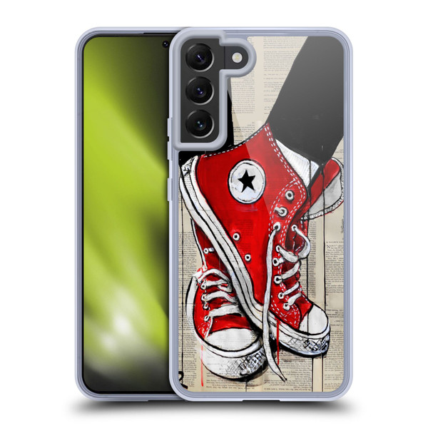 LouiJoverArt Red Ink Shoes Soft Gel Case for Samsung Galaxy S22+ 5G