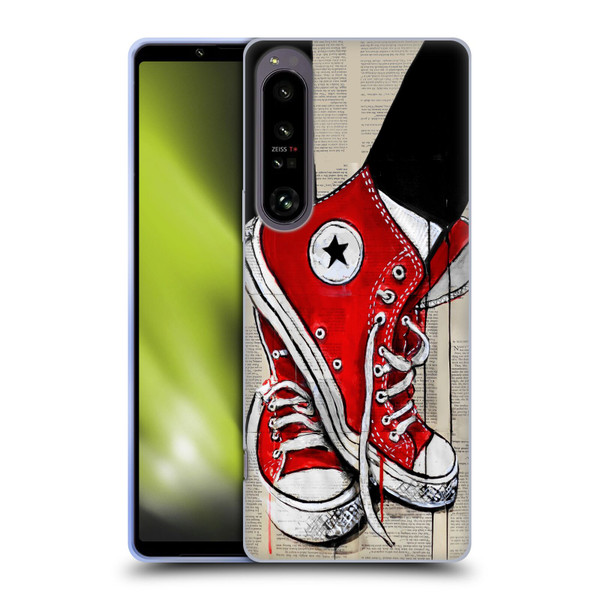 LouiJoverArt Red Ink Shoes Soft Gel Case for Sony Xperia 1 IV