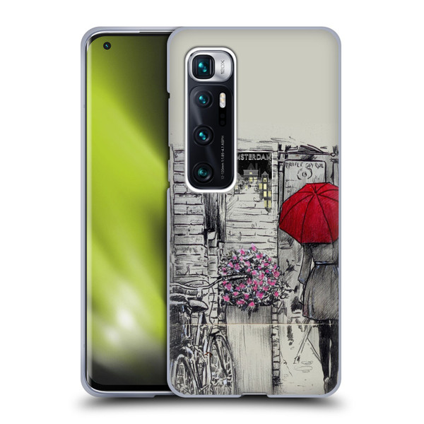 LouiJoverArt Red Ink Amsterdam Walk Soft Gel Case for Xiaomi Mi 10 Ultra 5G