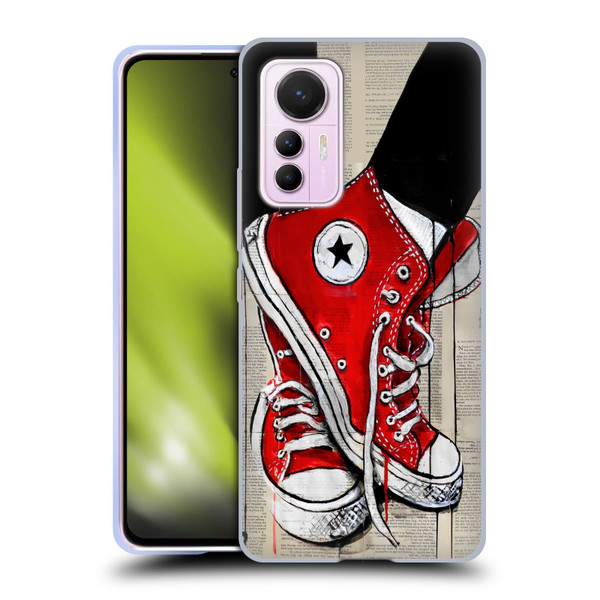 LouiJoverArt Red Ink Shoes Soft Gel Case for Xiaomi 12 Lite