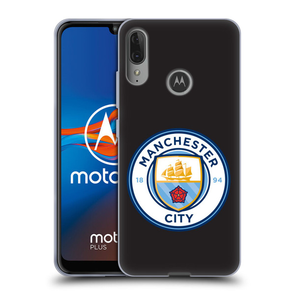 Manchester City Man City FC Badge Black Full Colour Soft Gel Case for Motorola Moto E6 Plus