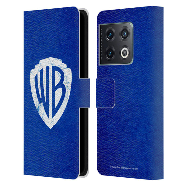 Warner Bros. Shield Logo Distressed Leather Book Wallet Case Cover For OnePlus 10 Pro